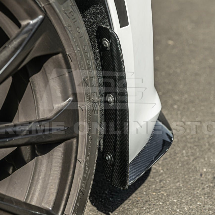 Cadillac CT4-V Blackwing Carbon Fiber Front Splitter Side Wheel Arch 2020-Up