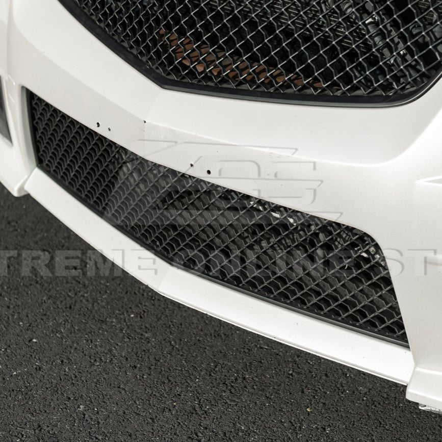 Cadillac CTS-V Diamond Mesh Badgeless Front Upper Lower Grille Set Matte Black 2009-2015