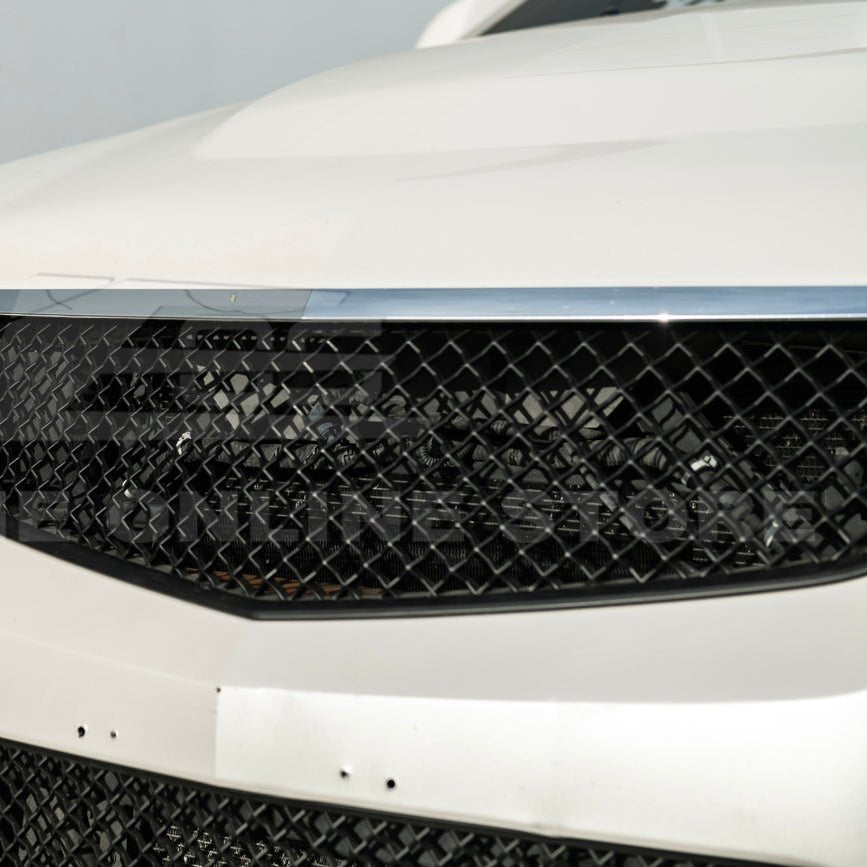 Cadillac CTS-V Diamond Mesh Badgeless Front Upper Lower Grille Set Matte Black 2009-2015