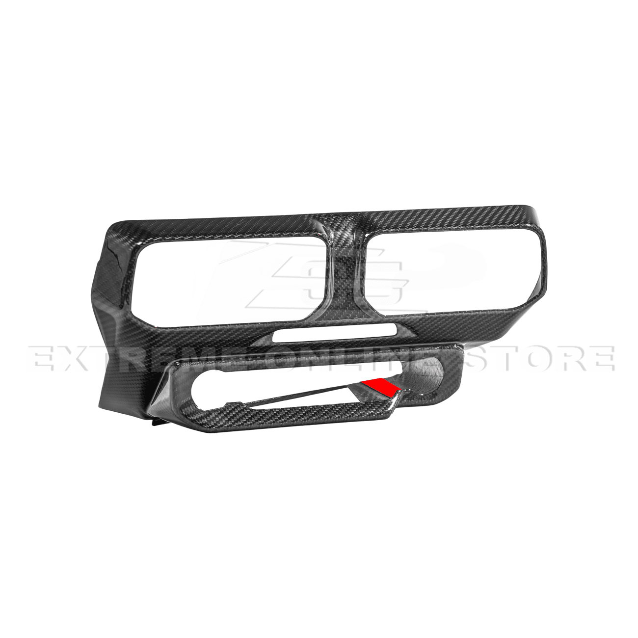 Ford Mustang S650 Factory Style Dry Carbon Fiber Center Console AC Outlet Trim Cover 2024-Up