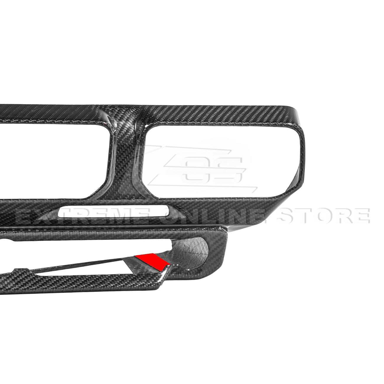 Ford Mustang S650 Factory Style Dry Carbon Fiber Center Console AC Outlet Trim Cover 2024-Up