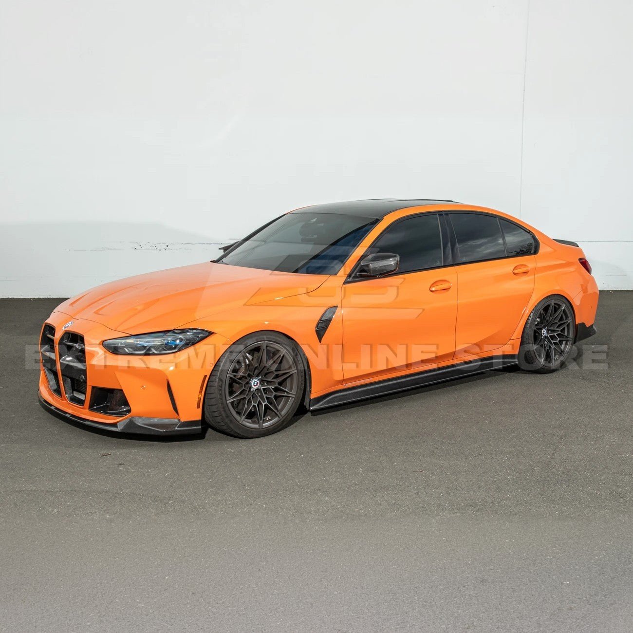 BMW G80 M3 3D Style Carbon Fiber Side Skirt Extensions 2021-Up
