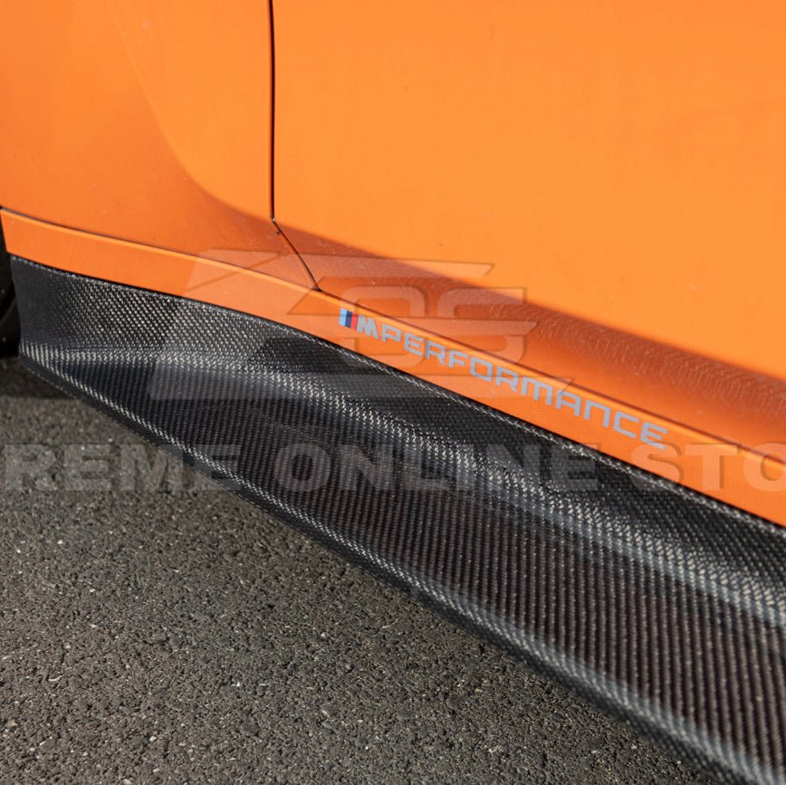 BMW G80 M3 3D Style Carbon Fiber Side Skirt Extensions 2021-Up