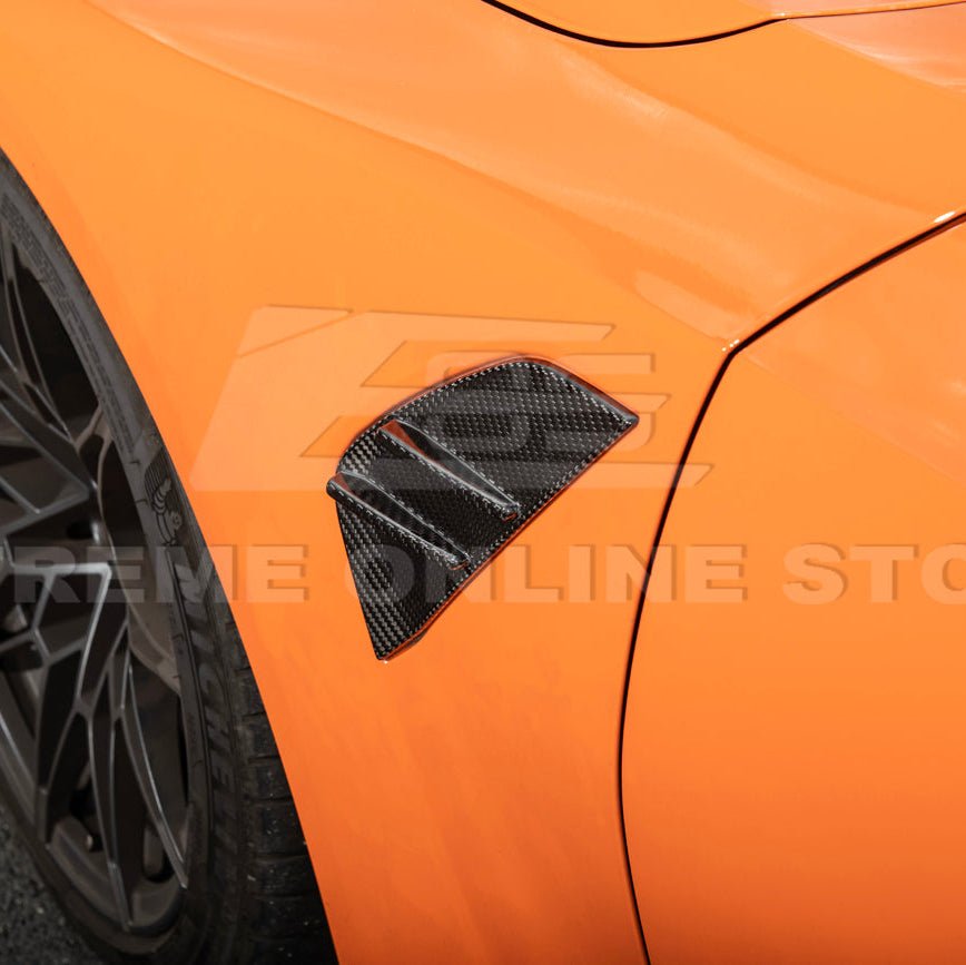 BMW G80 M3 Dry Carbon Fiber Factory Replacement Side Fender Vent Covers 2021-Up