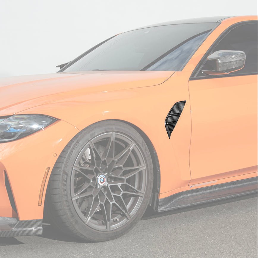 BMW G80 M3 Dry Carbon Fiber Factory Replacement Side Fender Vent Covers 2021-Up