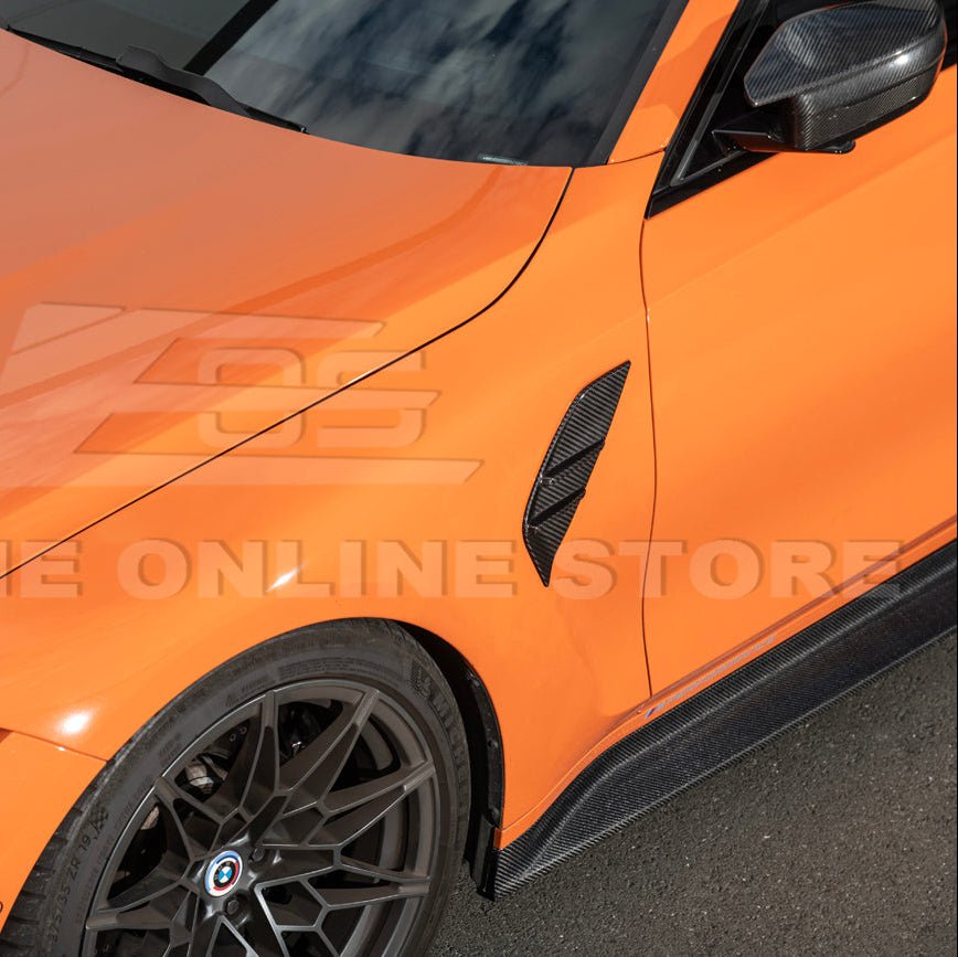 BMW G80 M3 Dry Carbon Fiber Factory Replacement Side Fender Vent Covers 2021-Up