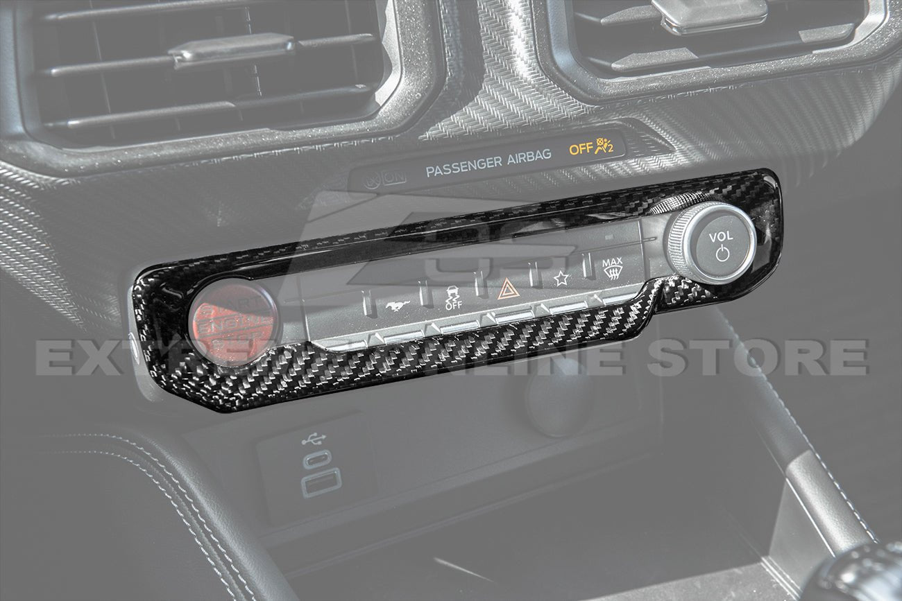 Ford Mustang S650 Factory Style Dry Carbon Fiber AC Control Panel Cover 2024-Up