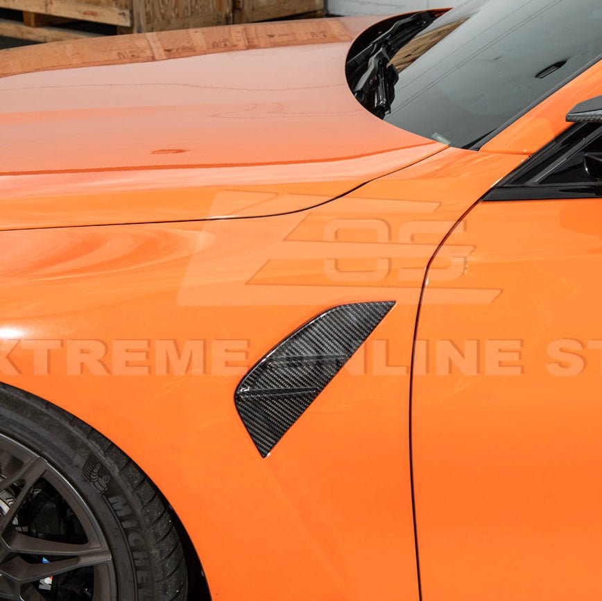 BMW G80 M3 Dry Carbon Fiber Factory Replacement Side Fender Vent Covers 2021-Up