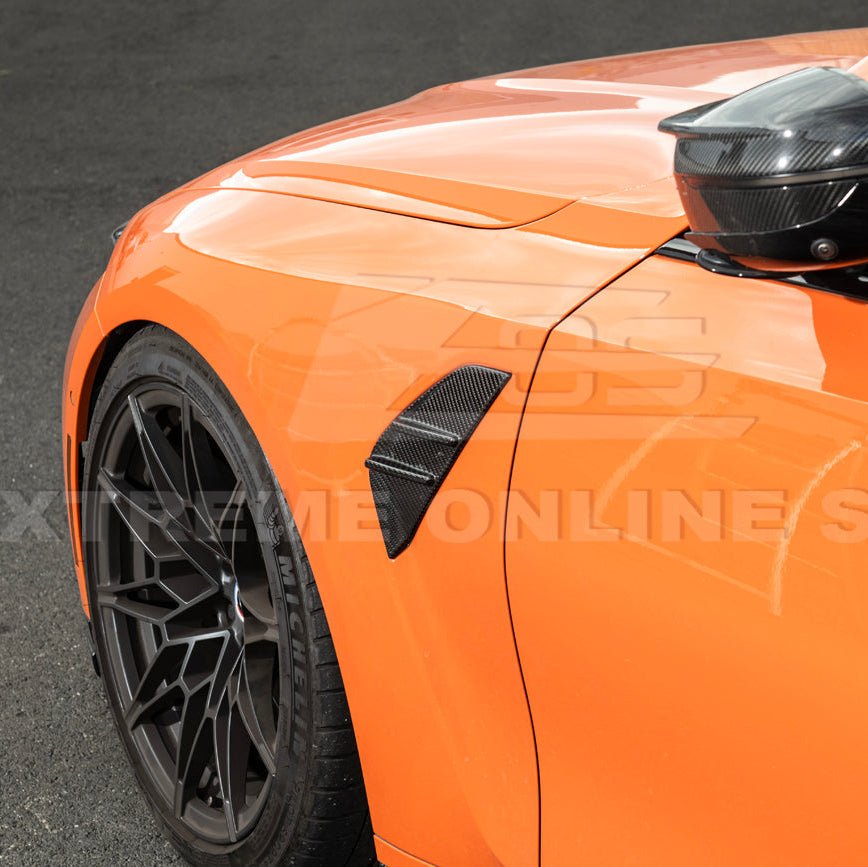 BMW G80 M3 Dry Carbon Fiber Factory Replacement Side Fender Vent Covers 2021-Up