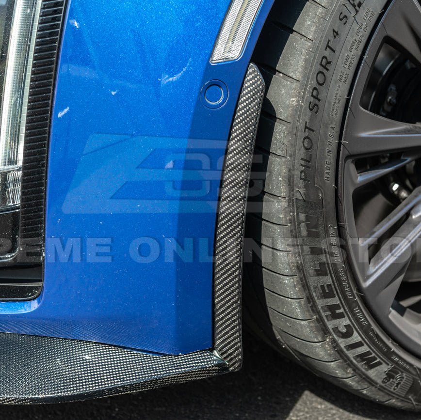 Cadillac CT5-V Blackwing Carbon Fiber Front Splitter Side Wheel Arch 2020-Up