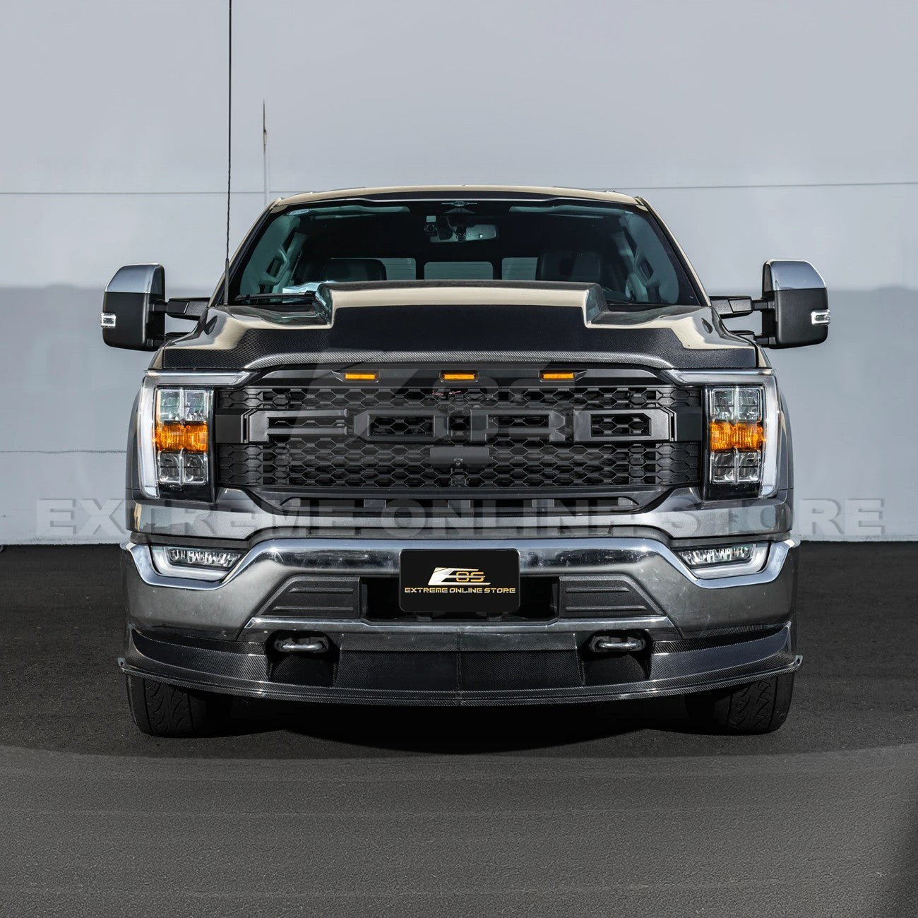 Ford F-150 Carbon Fiber 2PCS Front Bumper Lip Splitter 2021-Up
