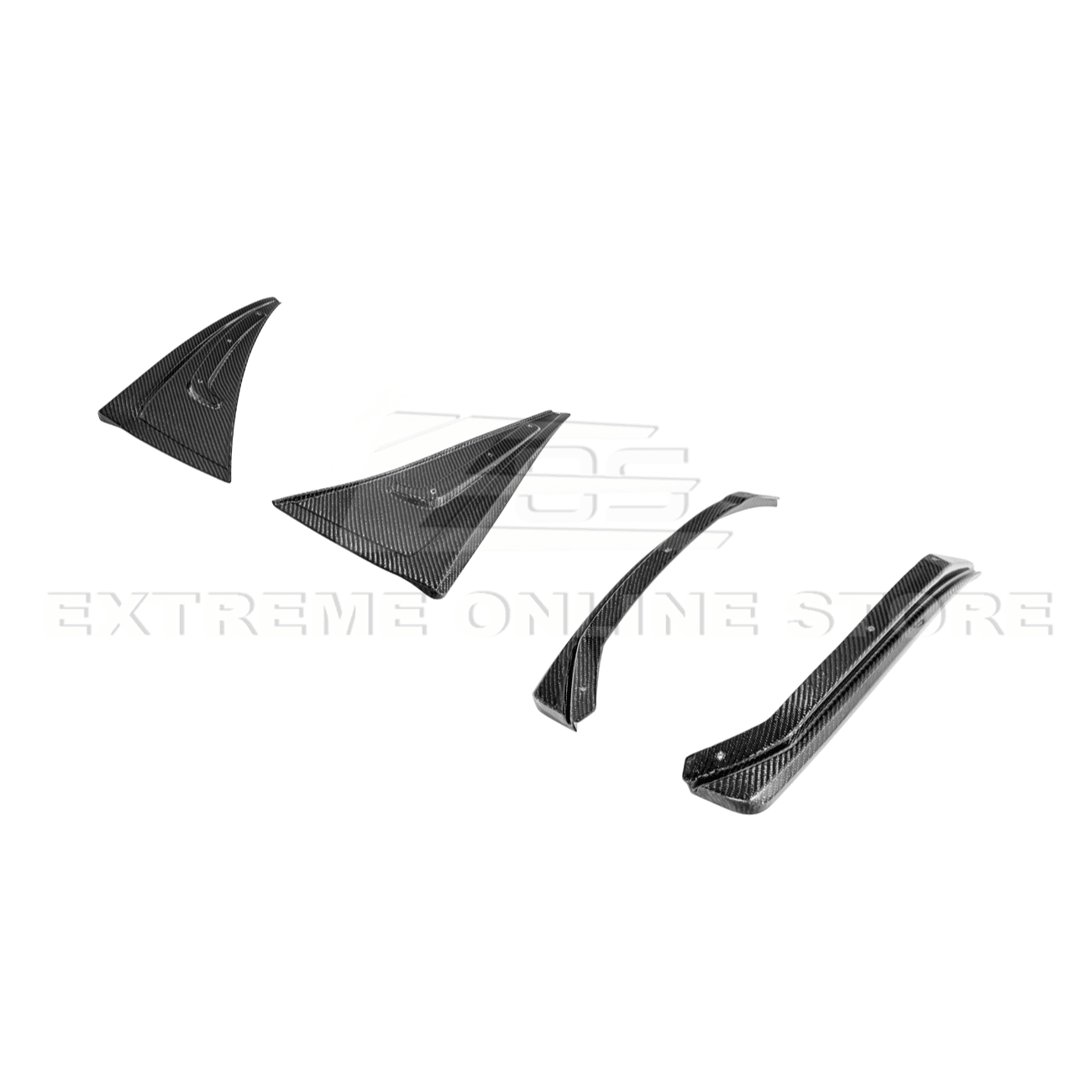 Chevrolet Camaro 6th Gen GM Style Black Front Rear Splash Guards Mud Flaps Set 2016-2024