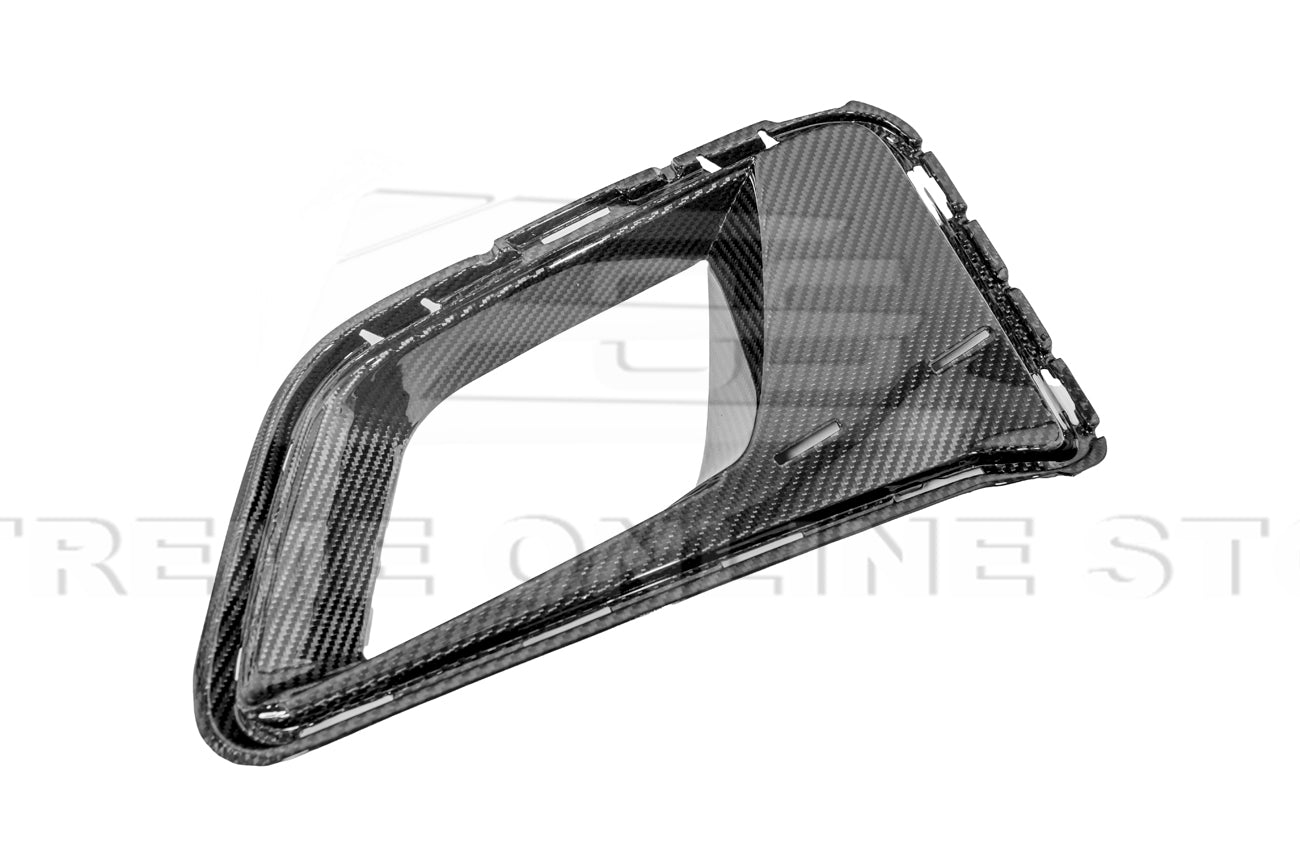 Chevrolet Camaro 6th Gen ZL1 1LE Style Dry Carbon Fiber Front Air Duct Bezels Canard Dive Planes 2017-2024