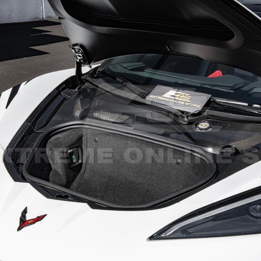 Chevrolet Corvette C8 Factory Style Dry Carbon Fiber Front Trunk Trim Cover Kit 2020-Up