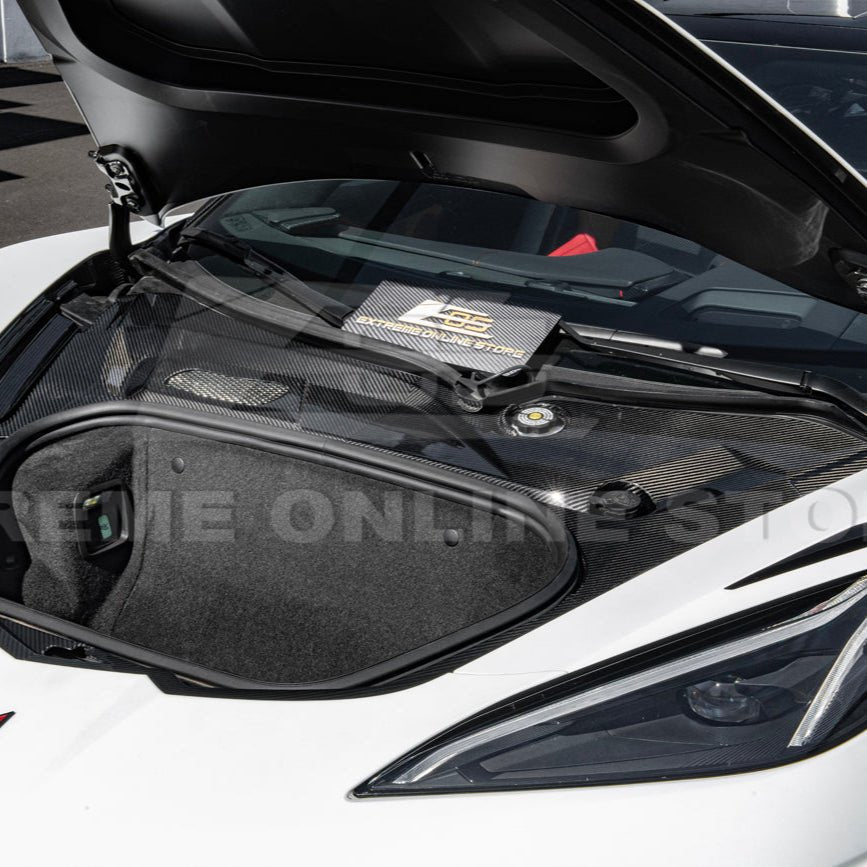Chevrolet Corvette C8 Factory Style Dry Carbon Fiber Front Trunk Trim Cover Kit 2020-Up