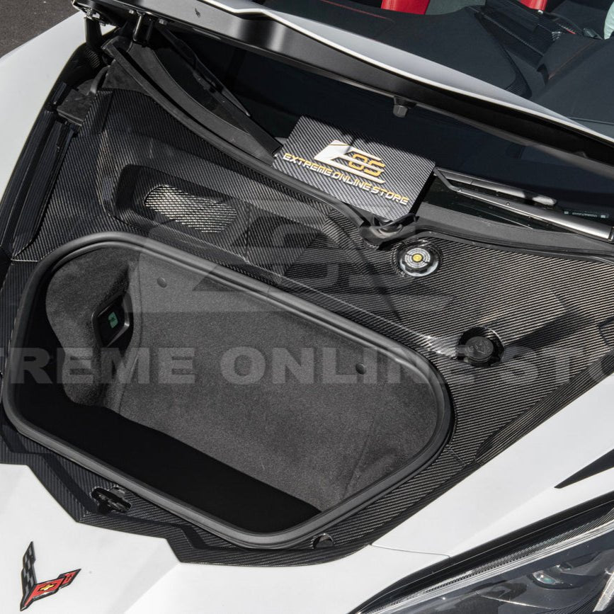 Chevrolet Corvette C8 Factory Style Dry Carbon Fiber Front Trunk Trim Cover Kit 2020-Up