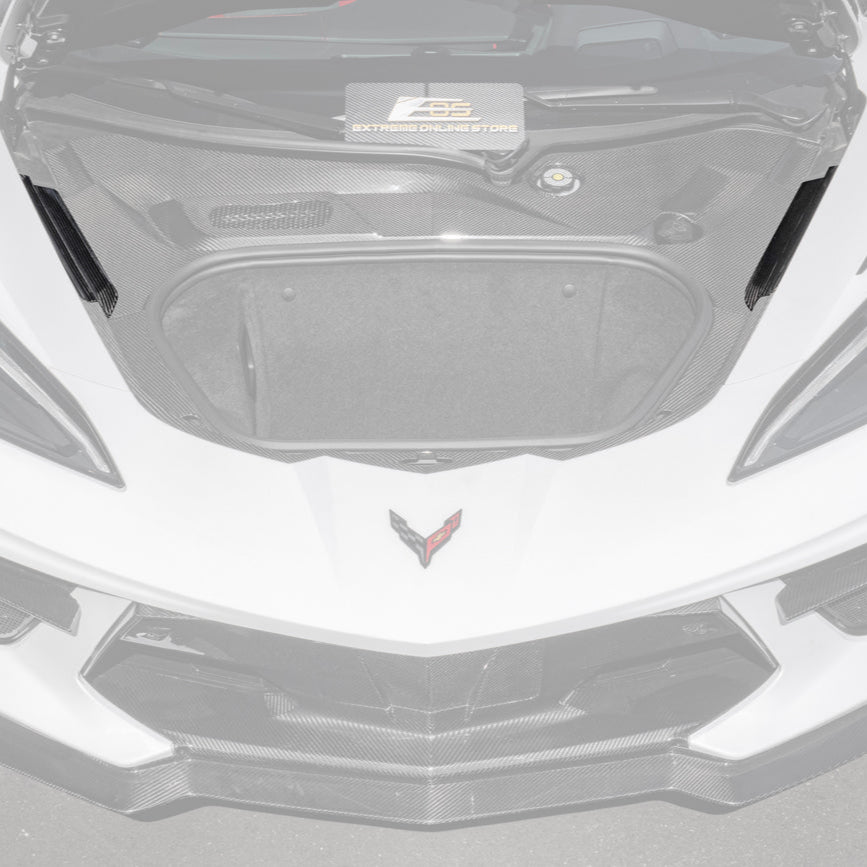 Chevrolet Corvette C8 Factory Style Dry Carbon Fiber Front Trunk Trim Cover Kit 2020-Up