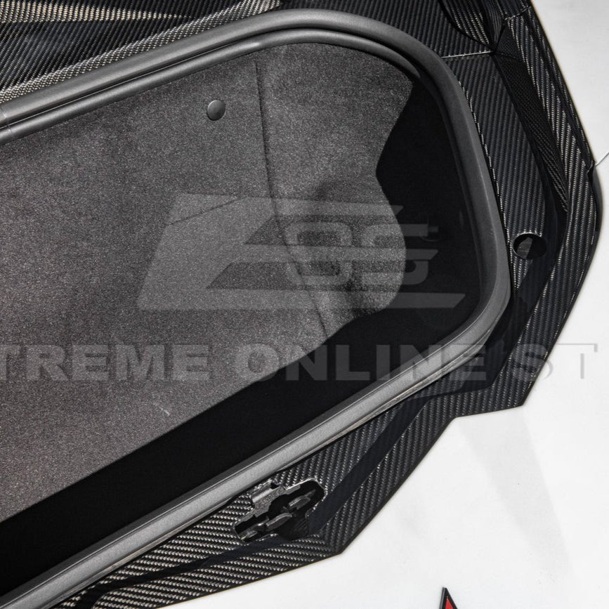 Chevrolet Corvette C8 Factory Style Dry Carbon Fiber Front Trunk Trim Cover Kit 2020-Up