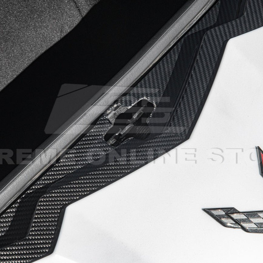 Chevrolet Corvette C8 Factory Style Dry Carbon Fiber Front Trunk Trim Cover Kit 2020-Up
