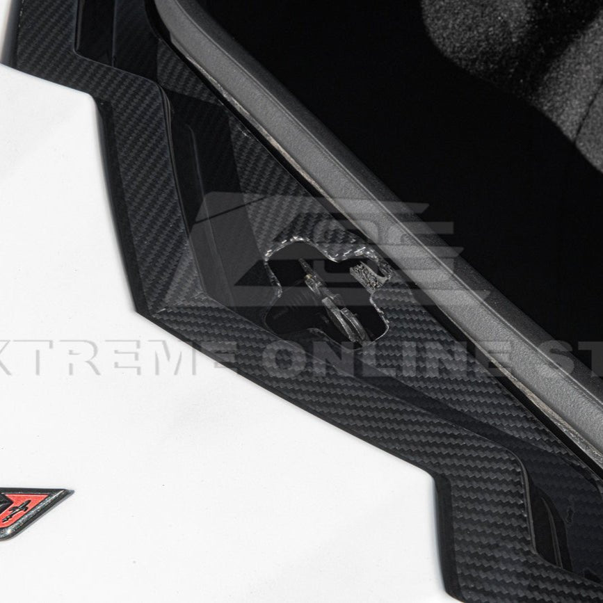 Chevrolet Corvette C8 Factory Style Dry Carbon Fiber Front Trunk Trim Cover Kit 2020-Up