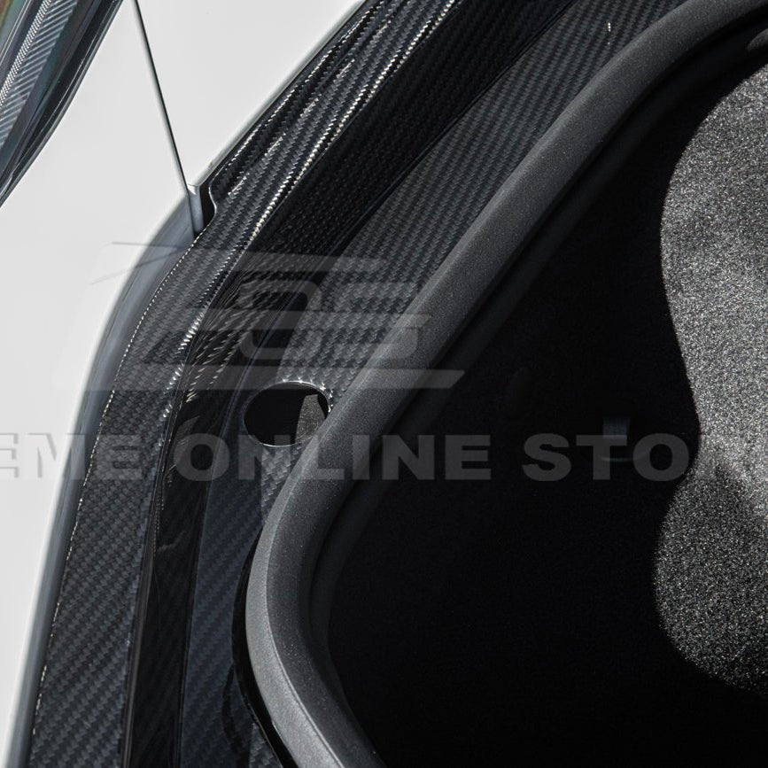 Chevrolet Corvette C8 Factory Style Dry Carbon Fiber Front Trunk Trim Cover Kit 2020-Up