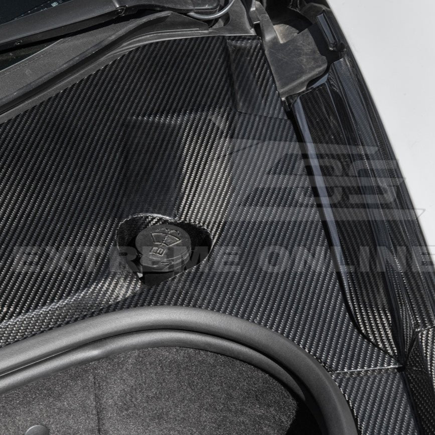 Chevrolet Corvette C8 Factory Style Dry Carbon Fiber Front Trunk Trim Cover Kit 2020-Up