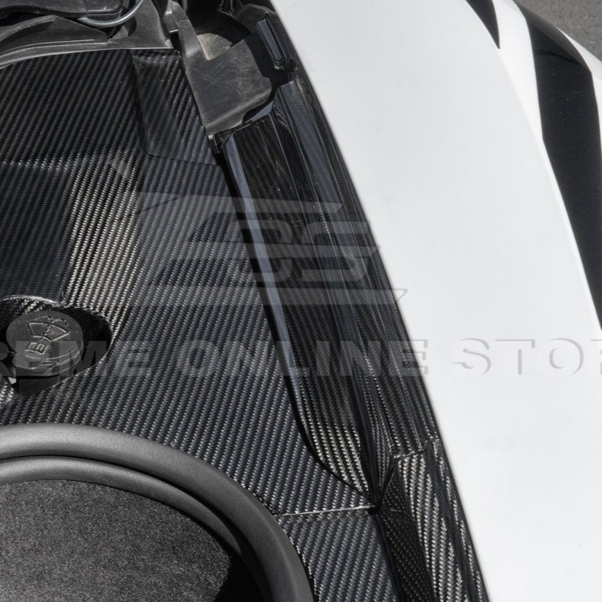 Chevrolet Corvette C8 Factory Style Dry Carbon Fiber Front Trunk Trim Cover Kit 2020-Up