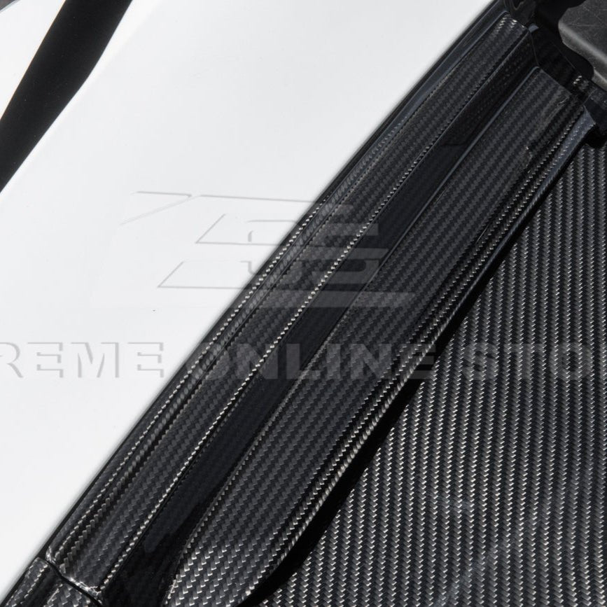 Chevrolet Corvette C8 Factory Style Dry Carbon Fiber Front Trunk Trim Cover Kit 2020-Up