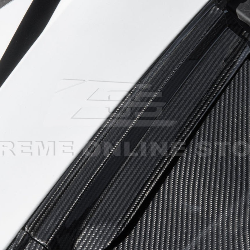 Chevrolet Corvette C8 Factory Style Dry Carbon Fiber Front Trunk Trim Cover Kit 2020-Up