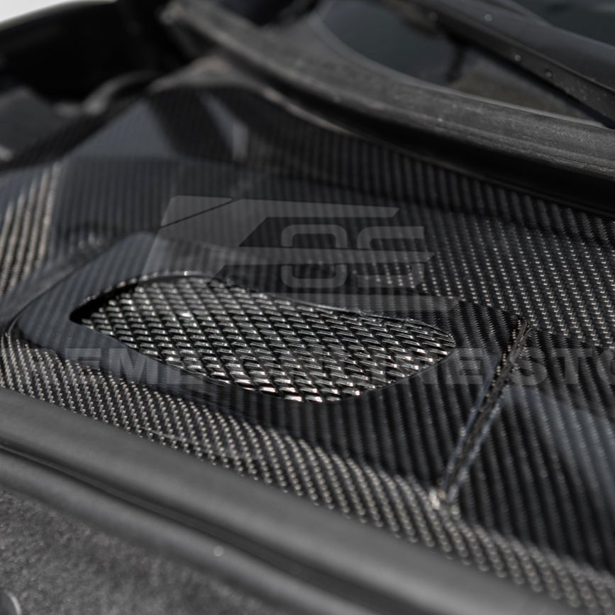 Chevrolet Corvette C8 Factory Style Dry Carbon Fiber Front Trunk Trim Cover Kit 2020-Up