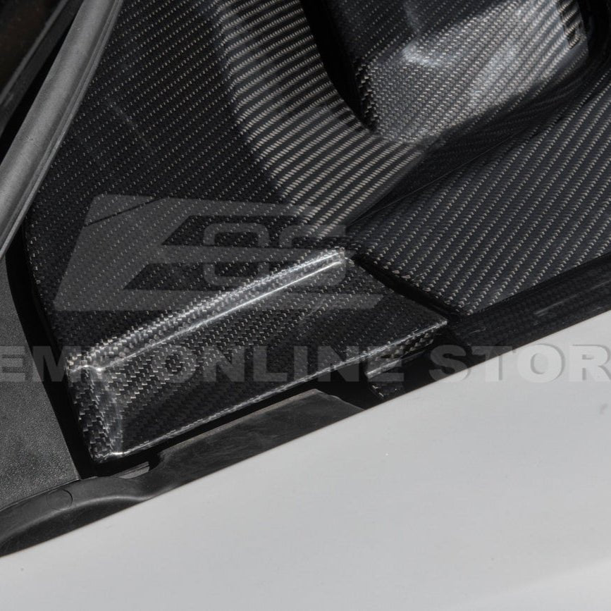 Chevrolet Corvette C8 Factory Style Dry Carbon Fiber Front Trunk Trim Cover Kit 2020-Up