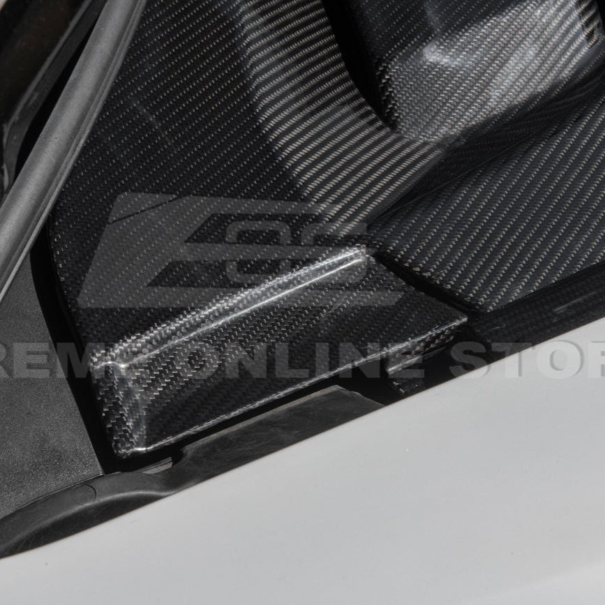 Chevrolet Corvette C8 Factory Style Dry Carbon Fiber Front Trunk Trim Cover Kit 2020-Up
