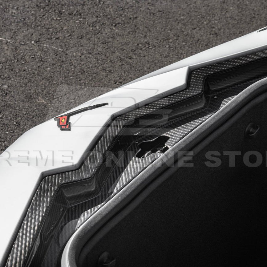 Chevrolet Corvette C8 Factory Style Dry Carbon Fiber Front Trunk Trim Cover Kit 2020-Up