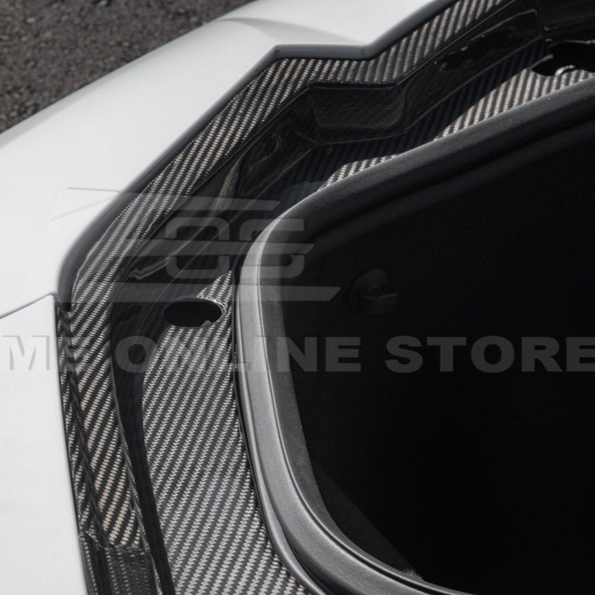 Chevrolet Corvette C8 Factory Style Dry Carbon Fiber Front Trunk Trim Cover Kit 2020-Up