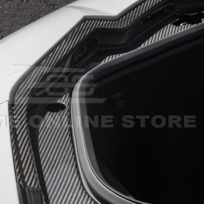 Chevrolet Corvette C8 Factory Style Dry Carbon Fiber Front Trunk Trim Cover Kit 2020-Up