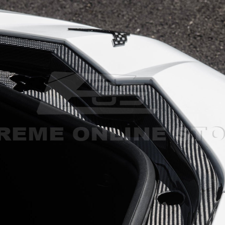 Chevrolet Corvette C8 Factory Style Dry Carbon Fiber Front Trunk Trim Cover Kit 2020-Up