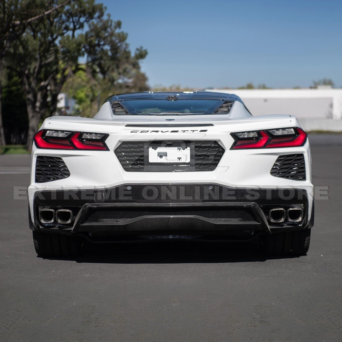 Chevrolet Corvette C8 OEM Style Carbon Flash License Plate Backing 2020-Up