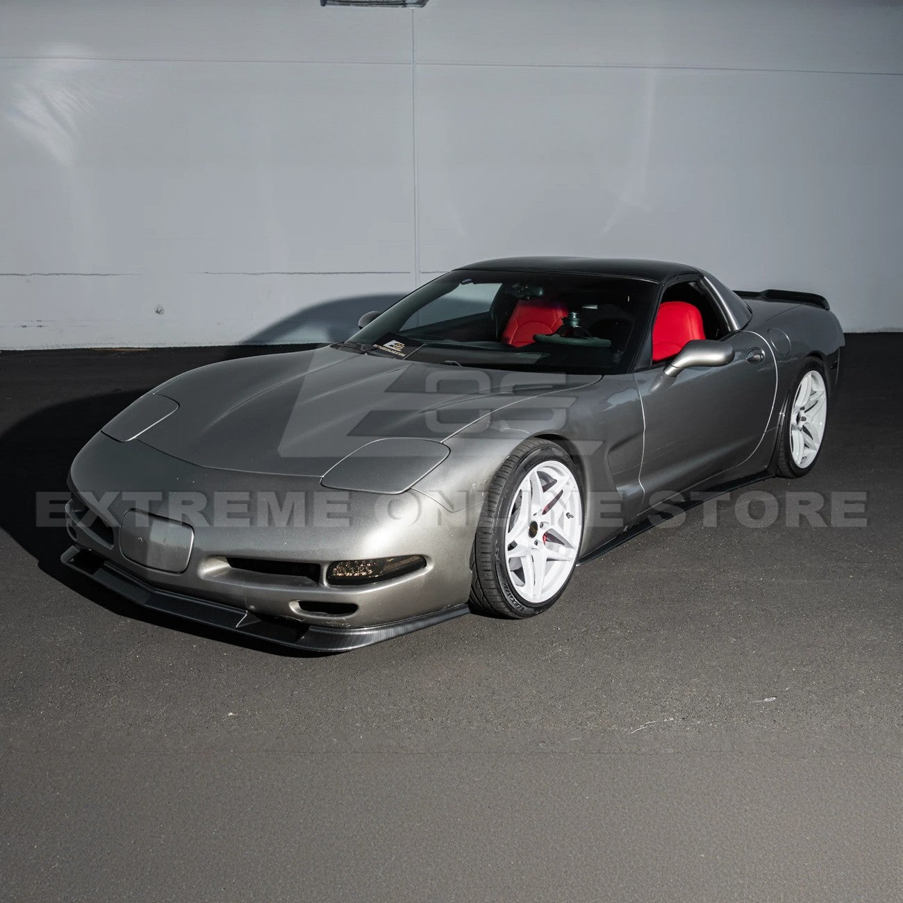 Chevrolet Corvette C5 ZR1 Style Hydro Carbon Front Lip Splitter Side Skirts Aero Kit 1997-2004