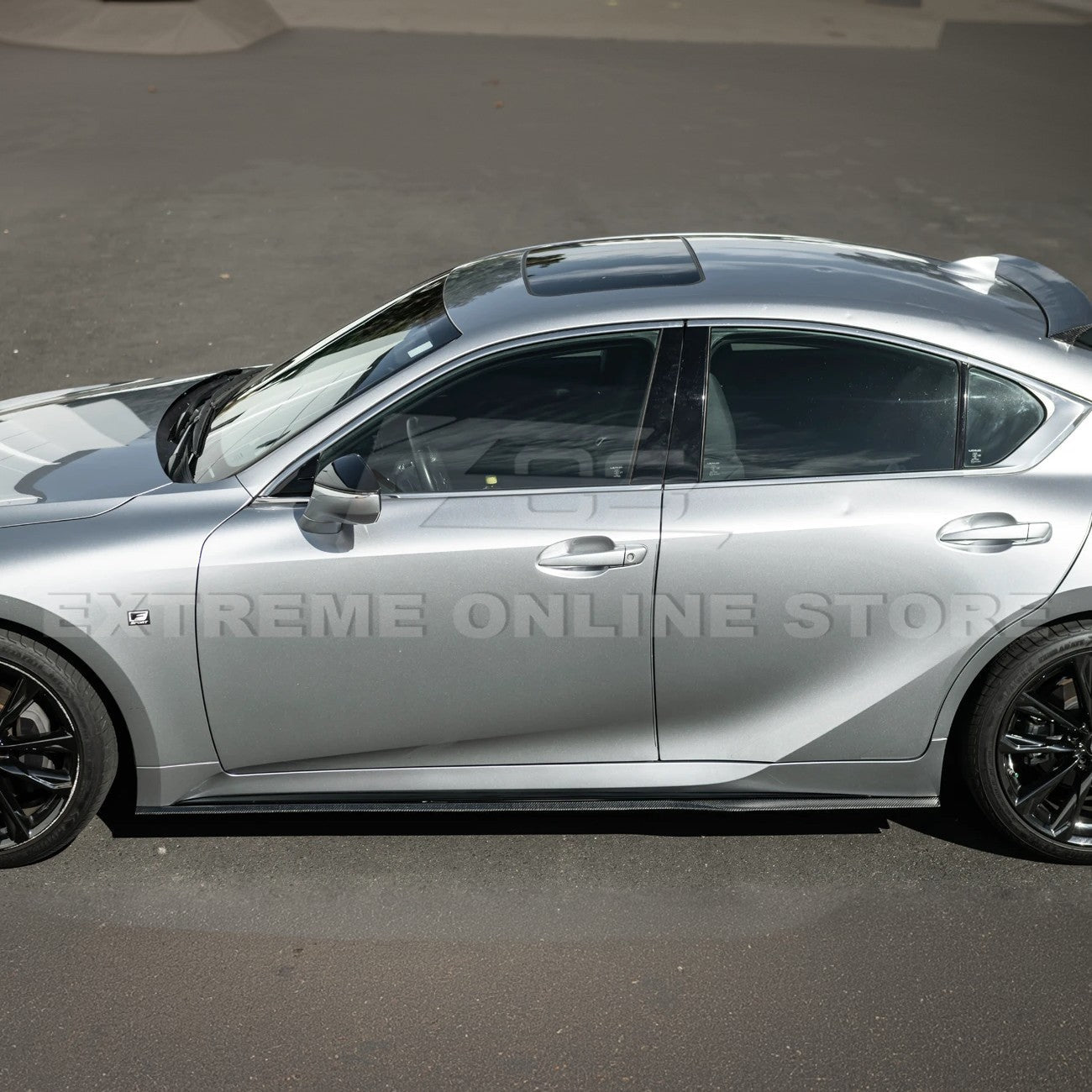 Lexus IS Series XE40 Novel Style Carbon Fiber Front Lip Splitter Side Skirts Kit 2021-Up