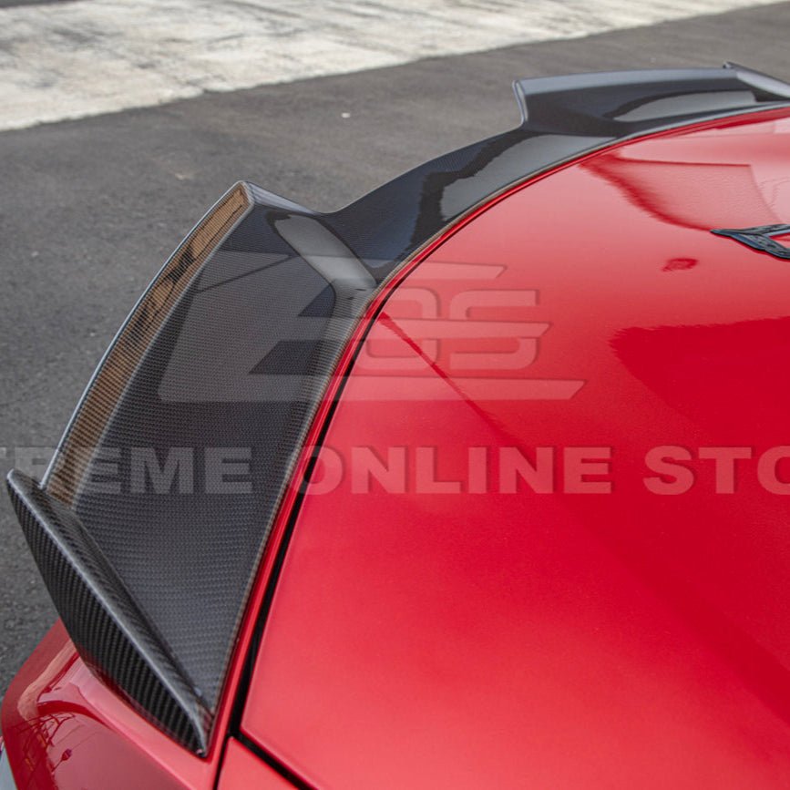 Chevrolet Corvette C8 Z06 Style Visible Carbon Fiber Rear Ducktail Spoiler 2023-2026