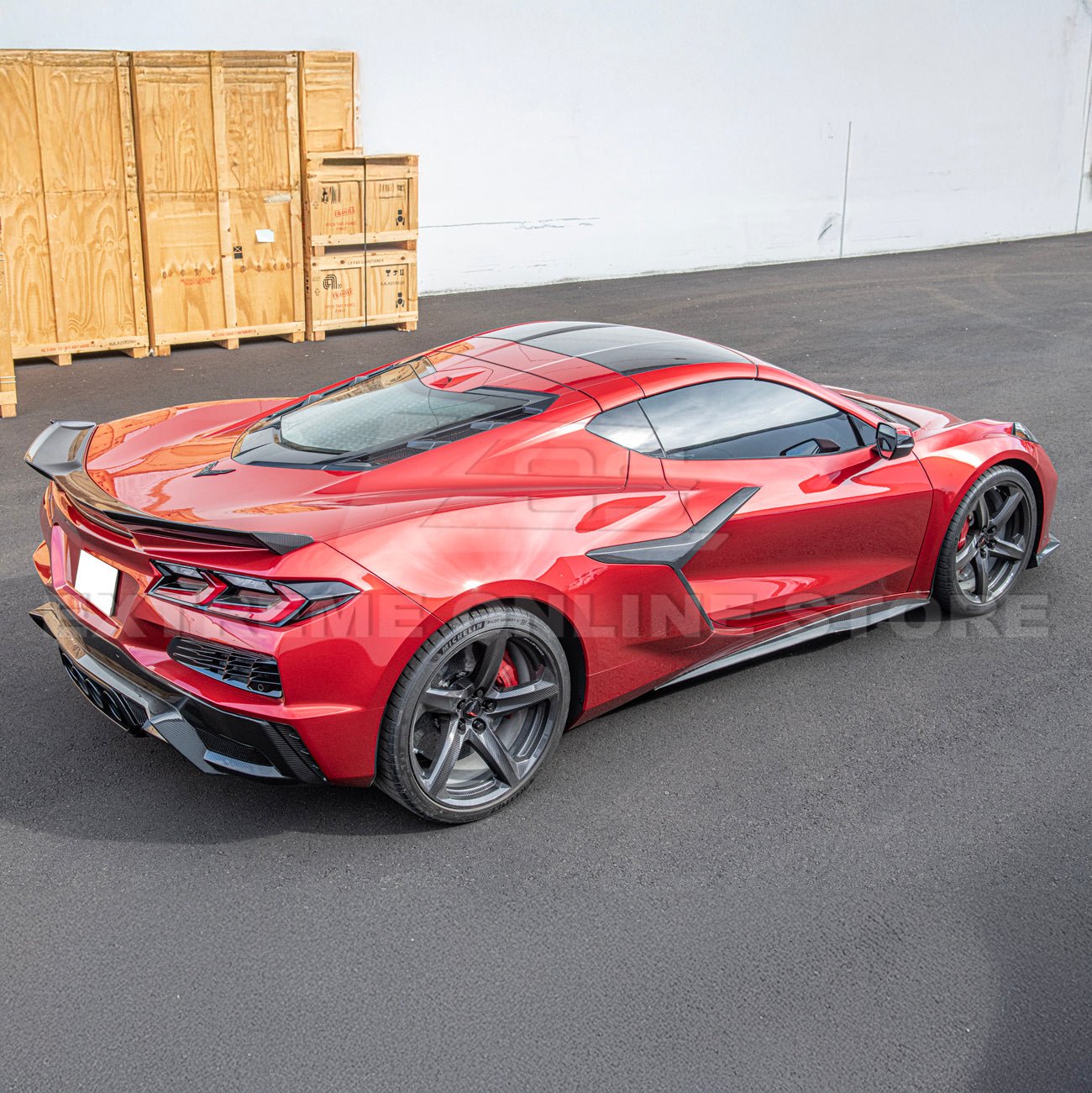 Chevrolet Corvette C8 Z06 Style Visible Carbon Fiber Rear Ducktail Spoiler 2023-2026