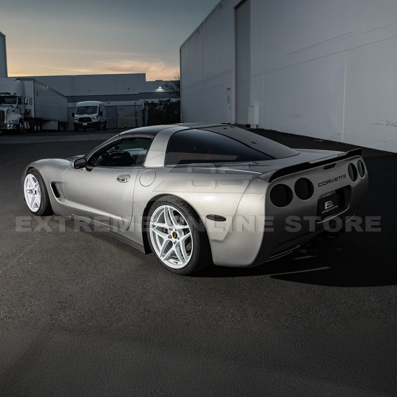 Chevrolet Corvette C5 ZR1 Style Hydro Carbon Front Lip Splitter Side Skirts Aero Kit 1997-2004