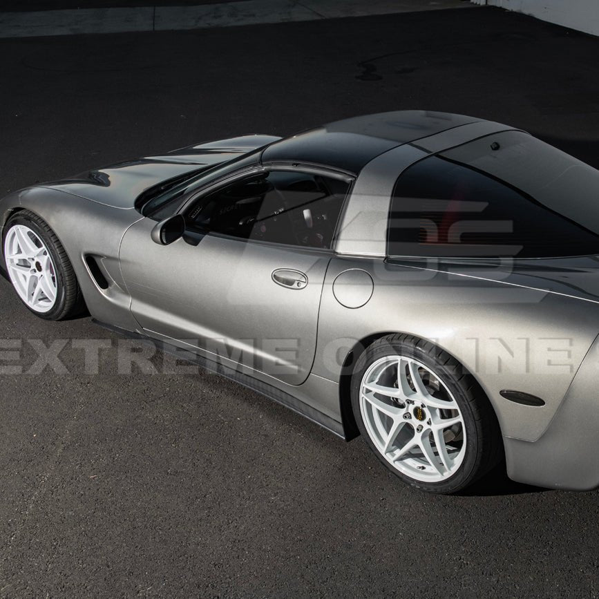 Chevrolet Corvette C5 ZR1 Style Hydro Carbon Front Lip Splitter Side Skirts Aero Kit 1997-2004