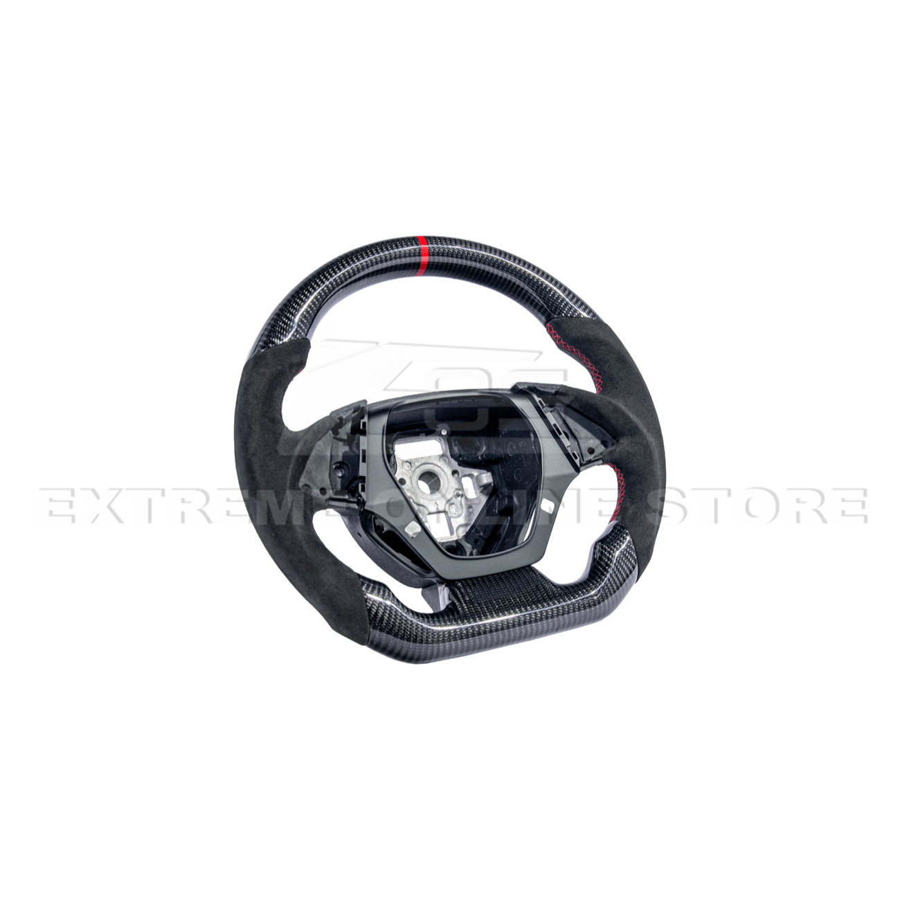 Chevrolet Camaro Carbon Fiber Steering Wheel Alcantara Red Stripe 2016-2024