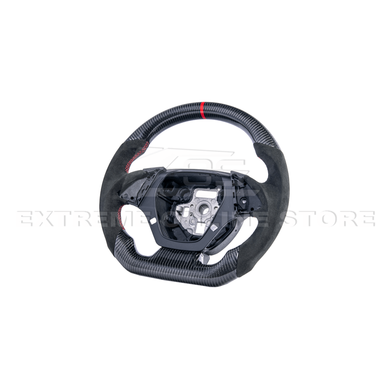 Chevrolet Camaro Carbon Fiber Steering Wheel Alcantara Red Stripe 2016-2024