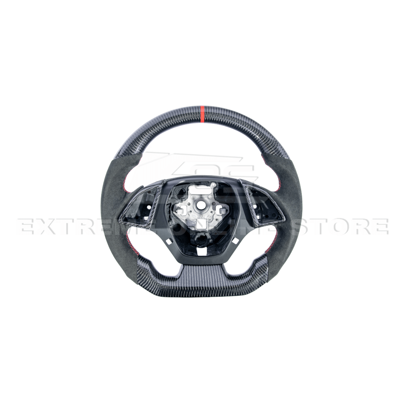 Chevrolet Camaro Carbon Fiber Steering Wheel Alcantara Red Stripe 2016-2024