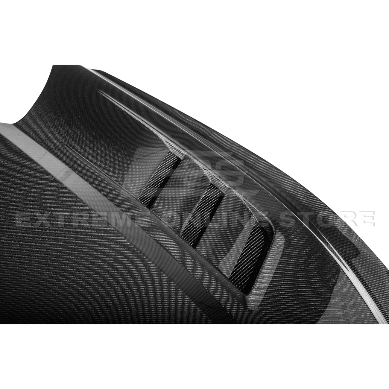 Ford Mustang S550 Terminator Style Carbon Fiber Front Hood Vented Cover 2015-20172015-17 Ford Mustang Terminator Style Front Hood Vented Cover