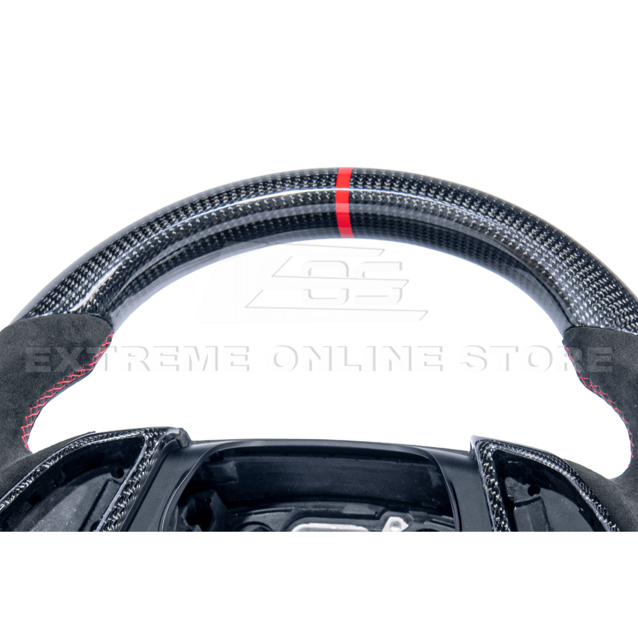 Chevrolet Camaro Carbon Fiber Steering Wheel Alcantara Red Stripe 2016-2024