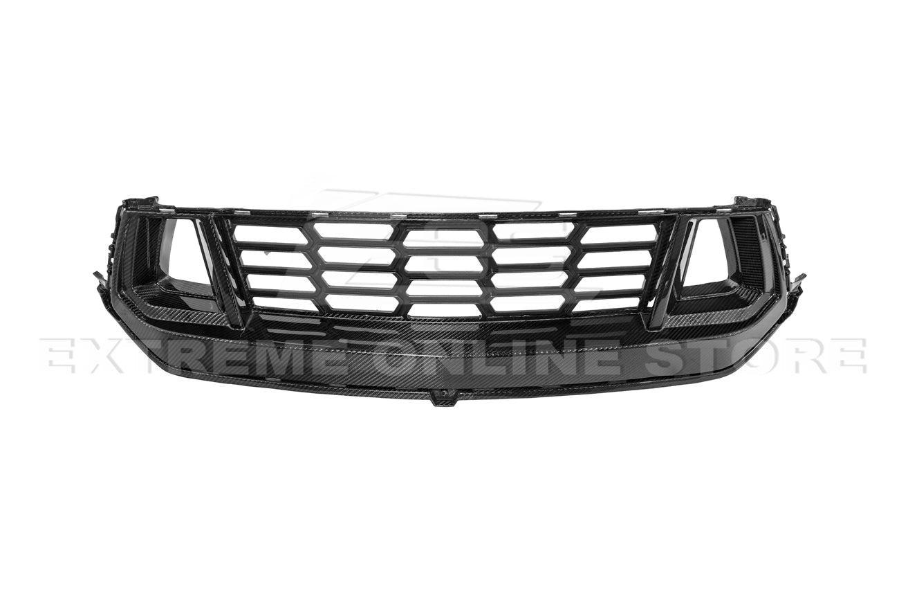 Ford Mustang S650 Dark Horse Style Carbon Fiber Front Upper Grille Cover 2024-Up