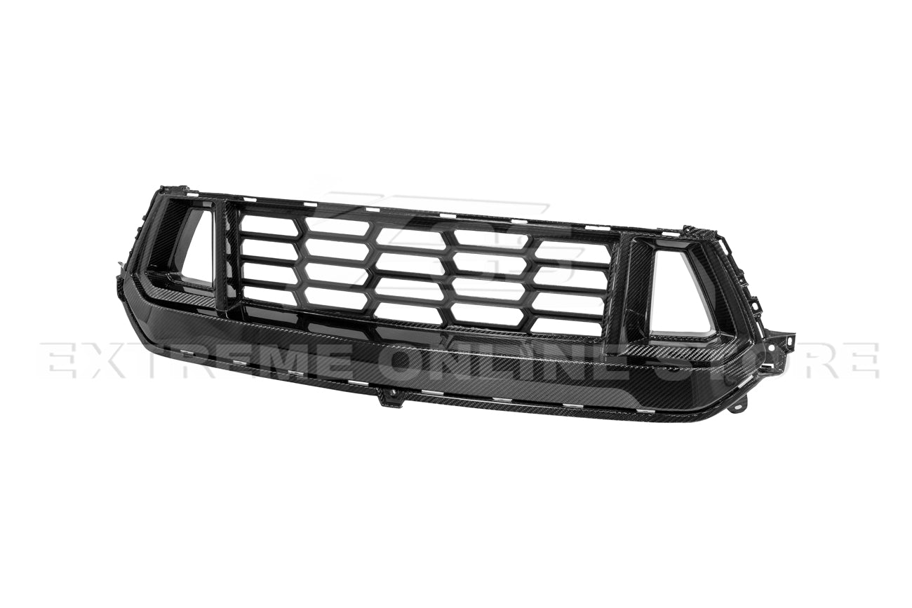 Ford Mustang S650 Dark Horse Style Carbon Fiber Front Upper Grille Cover 2024-Up